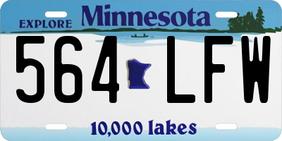 MN license plate 564LFW