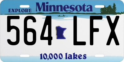 MN license plate 564LFX