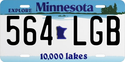 MN license plate 564LGB