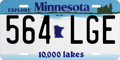 MN license plate 564LGE