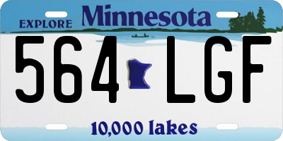 MN license plate 564LGF
