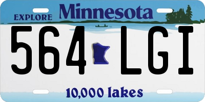 MN license plate 564LGI