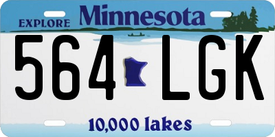 MN license plate 564LGK