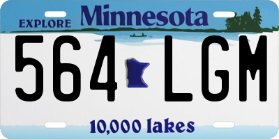 MN license plate 564LGM