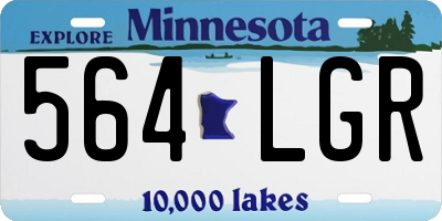MN license plate 564LGR
