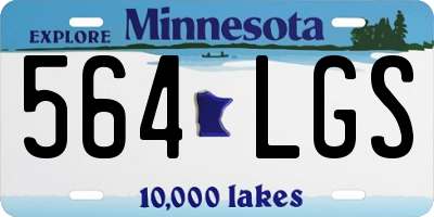 MN license plate 564LGS