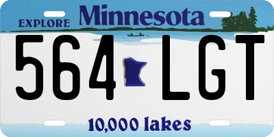 MN license plate 564LGT