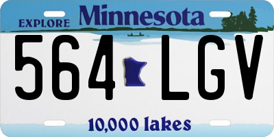 MN license plate 564LGV