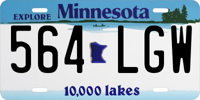 MN license plate 564LGW