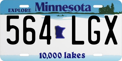 MN license plate 564LGX