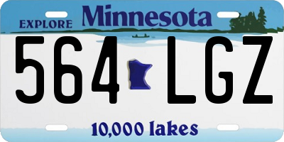 MN license plate 564LGZ