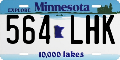 MN license plate 564LHK