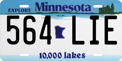 MN license plate 564LIE
