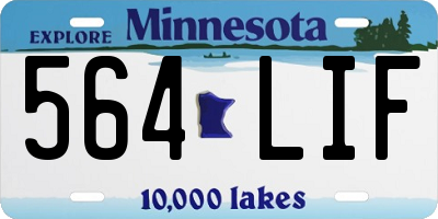 MN license plate 564LIF