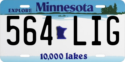 MN license plate 564LIG