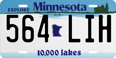 MN license plate 564LIH