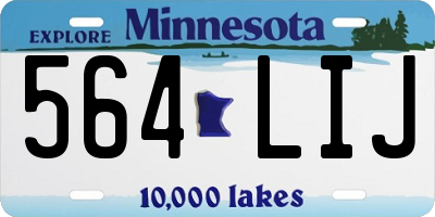 MN license plate 564LIJ