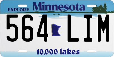 MN license plate 564LIM