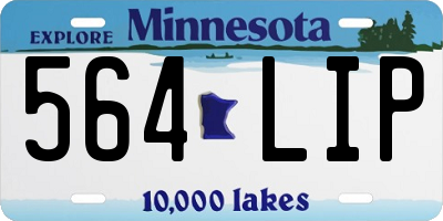 MN license plate 564LIP