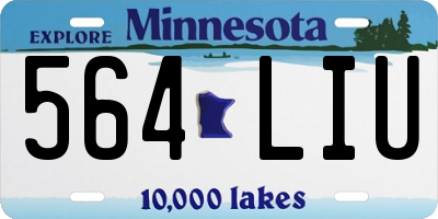 MN license plate 564LIU