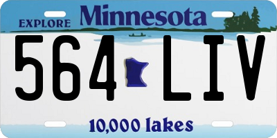 MN license plate 564LIV