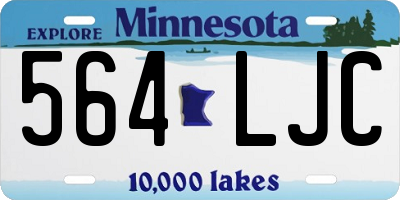 MN license plate 564LJC
