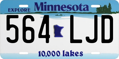 MN license plate 564LJD