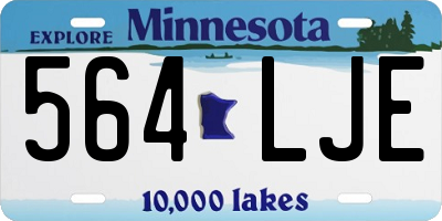 MN license plate 564LJE