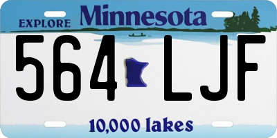 MN license plate 564LJF