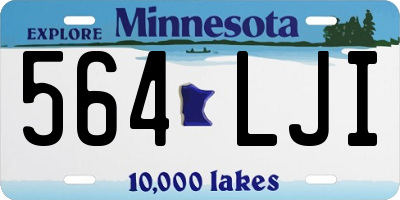 MN license plate 564LJI