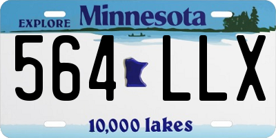 MN license plate 564LLX