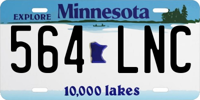 MN license plate 564LNC