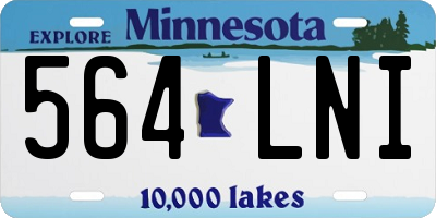 MN license plate 564LNI