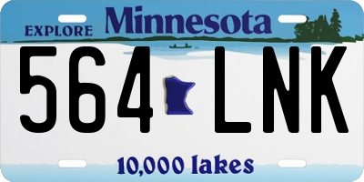 MN license plate 564LNK