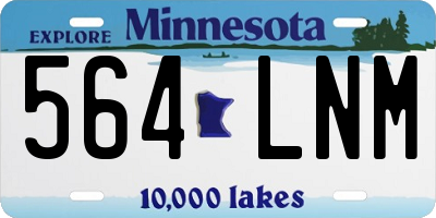 MN license plate 564LNM
