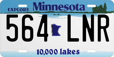 MN license plate 564LNR