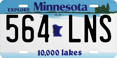 MN license plate 564LNS
