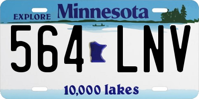 MN license plate 564LNV
