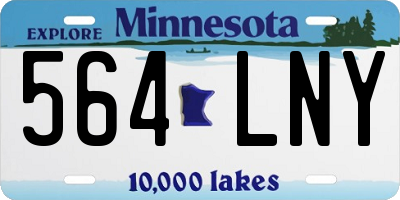 MN license plate 564LNY