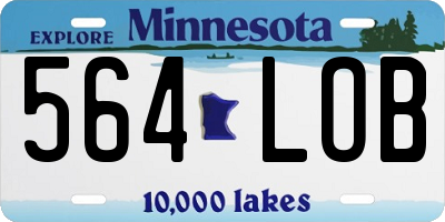 MN license plate 564LOB