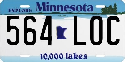 MN license plate 564LOC