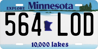 MN license plate 564LOD