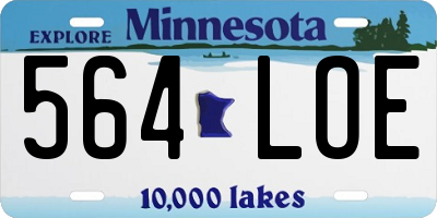 MN license plate 564LOE