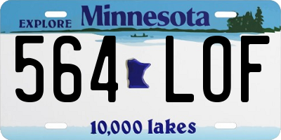 MN license plate 564LOF