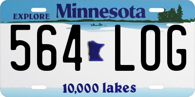 MN license plate 564LOG