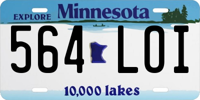 MN license plate 564LOI
