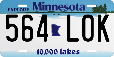 MN license plate 564LOK