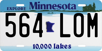 MN license plate 564LOM