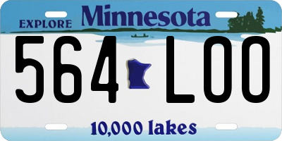 MN license plate 564LOO