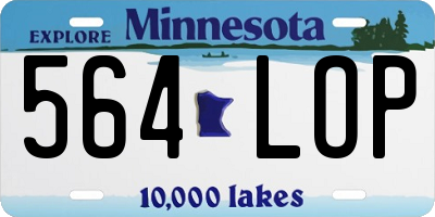 MN license plate 564LOP